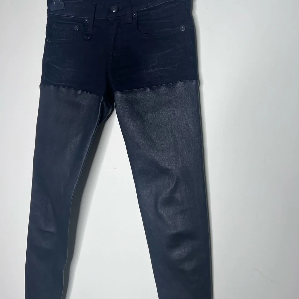 R13 Black Leather Chaps JEANS SIZE 24 $845. - Picture 7 of 12
